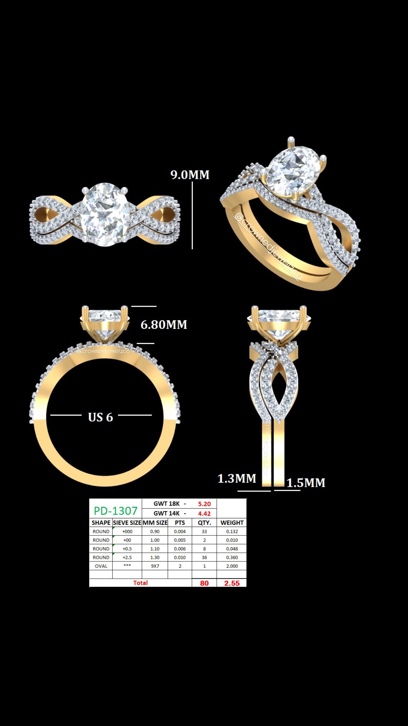 Ty & Chris R’s Bridal Set