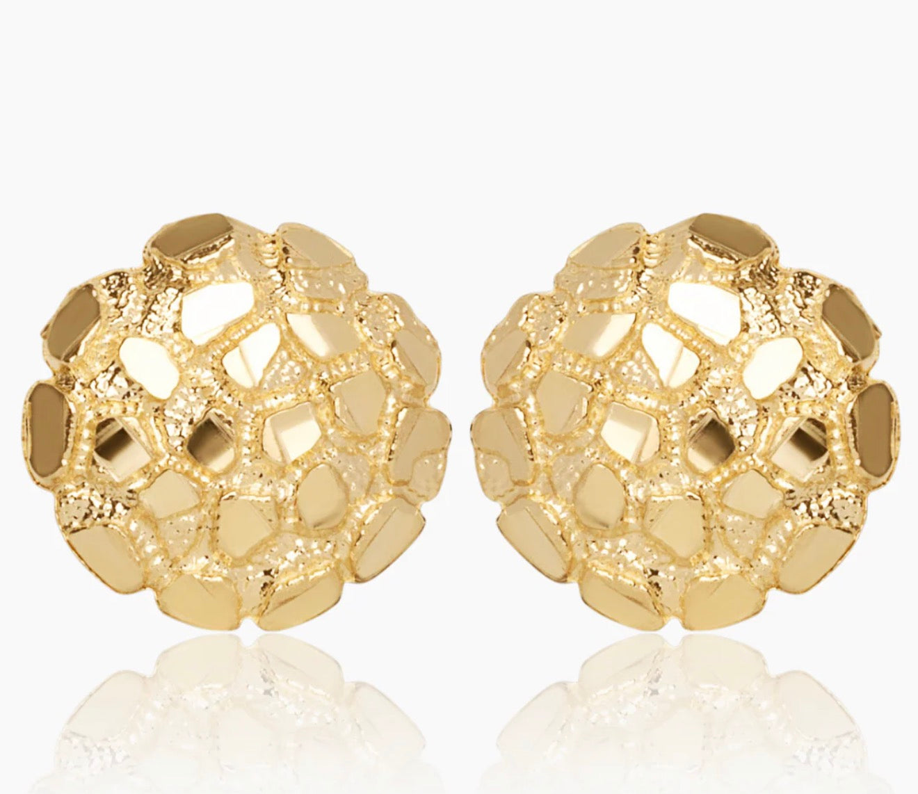 Round Nugget Earrings
