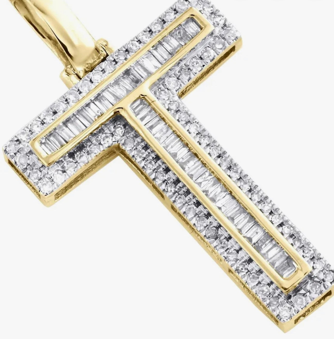 Baguette Initial Pendant