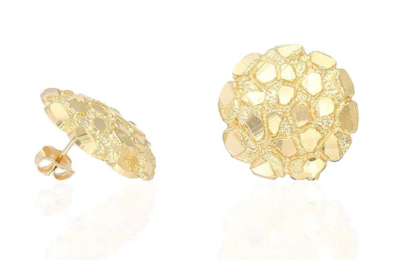 Round Nugget Earrings
